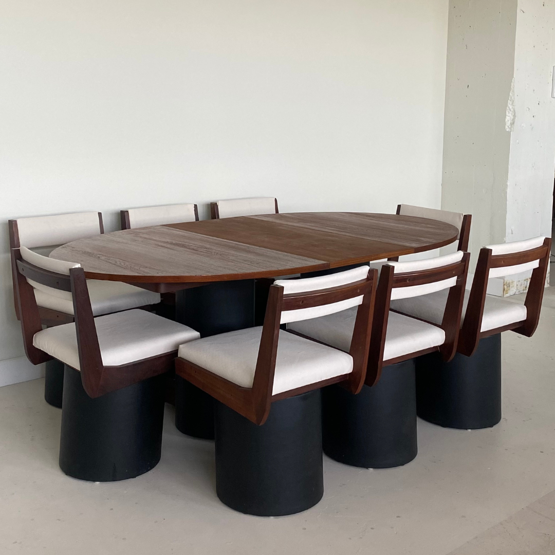 Rare Teak « La Rose » Dining Table by RS Associates, 1973