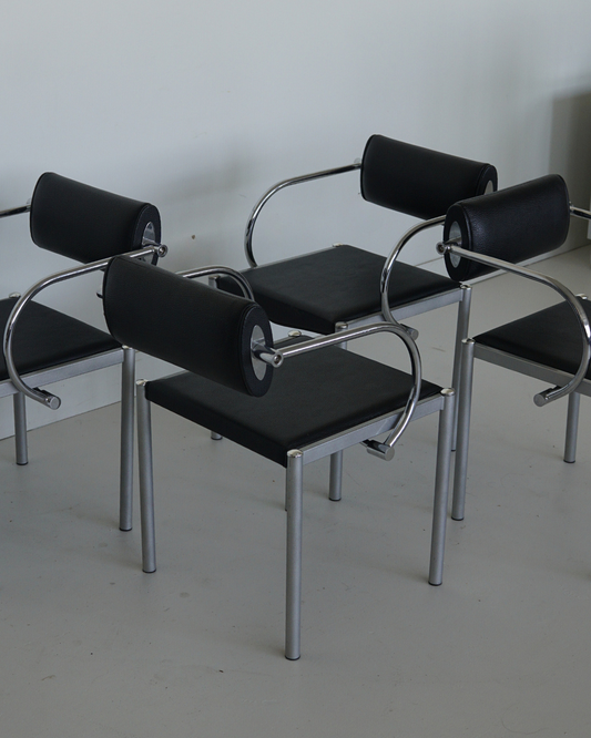 Postmodern Tubular Dining Chairs
