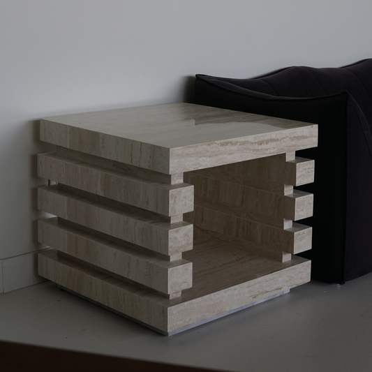 Travertine XL Side Table
