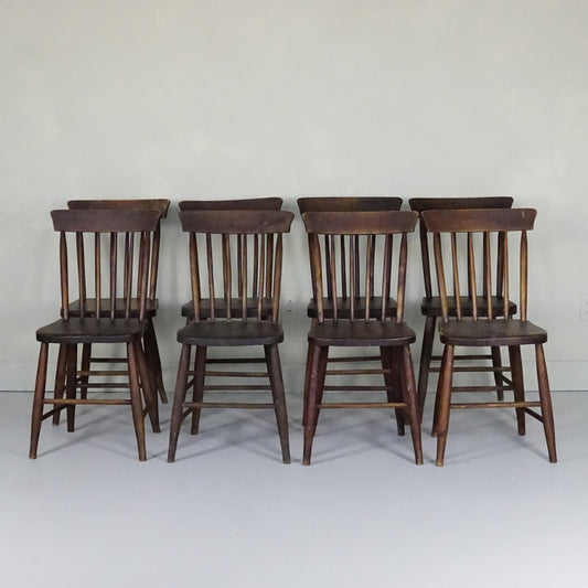 Antique Spindle Back Wooden Chairs, 1800's