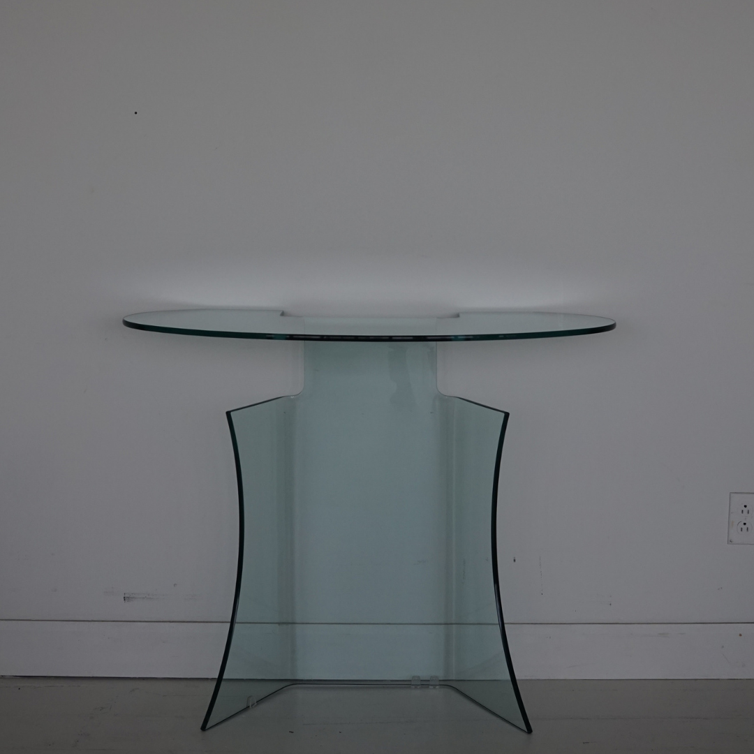 Postmodern Bent Glass Console by Fiam, Italy