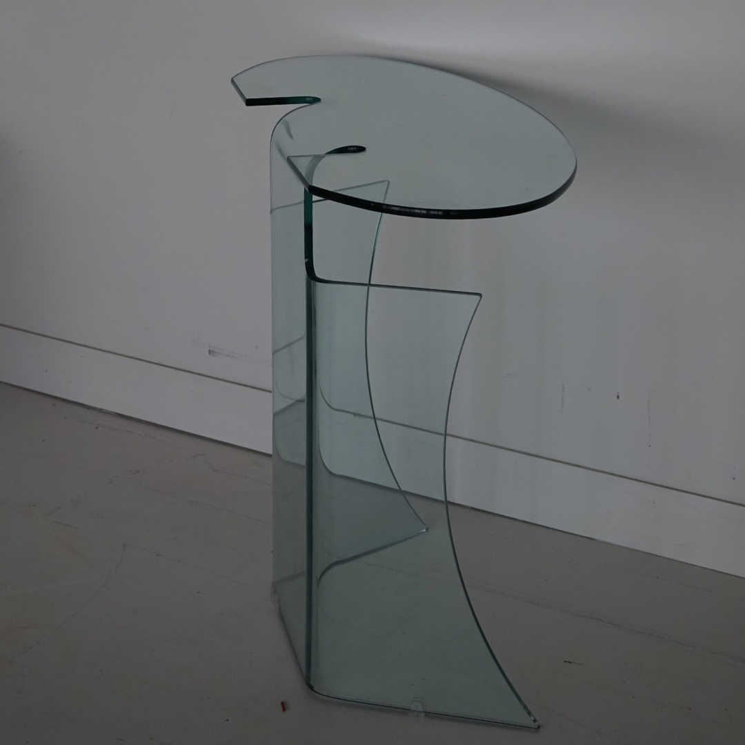 Postmodern Bent Glass Console by Fiam, Italy
