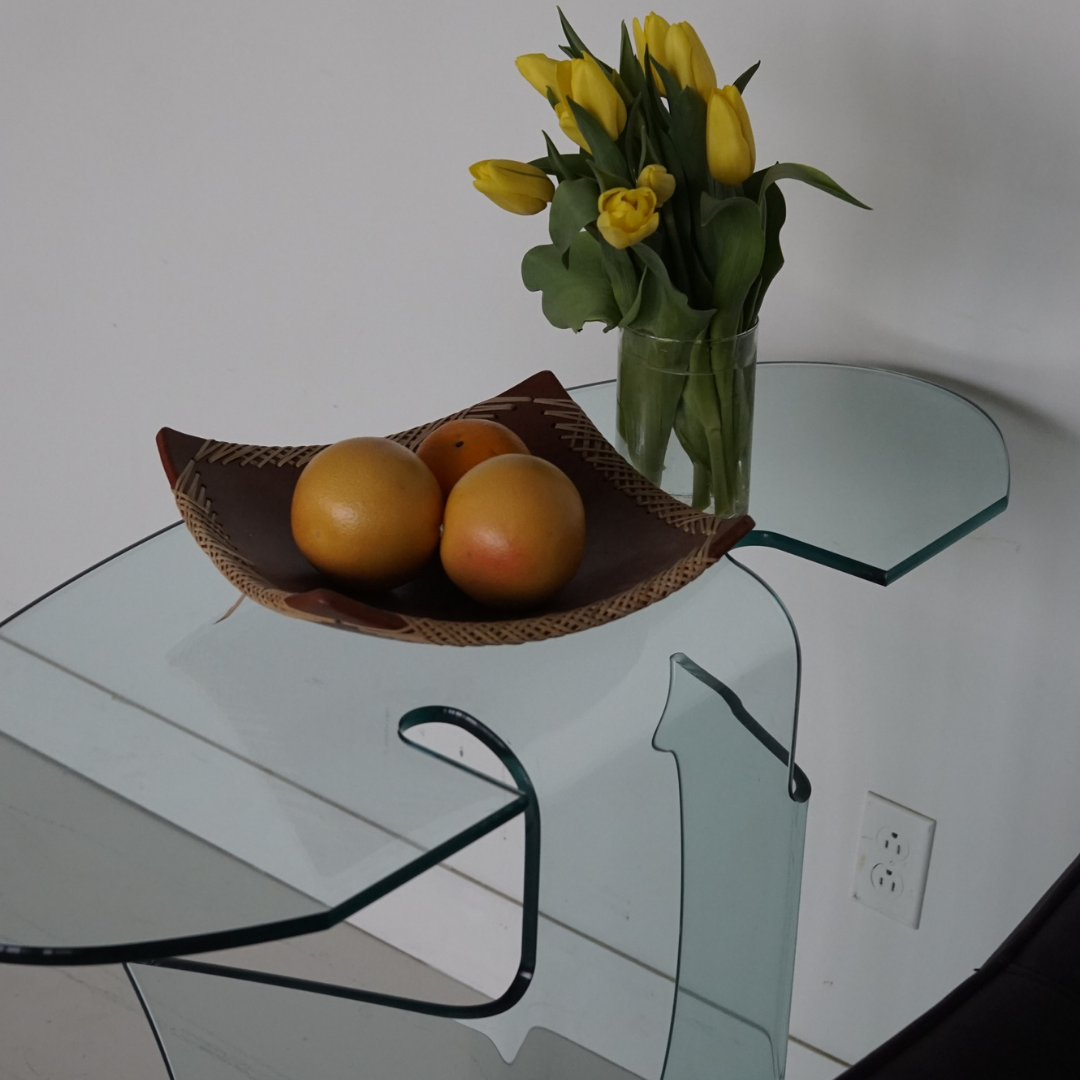 Postmodern Bent Glass Console by Fiam, Italy