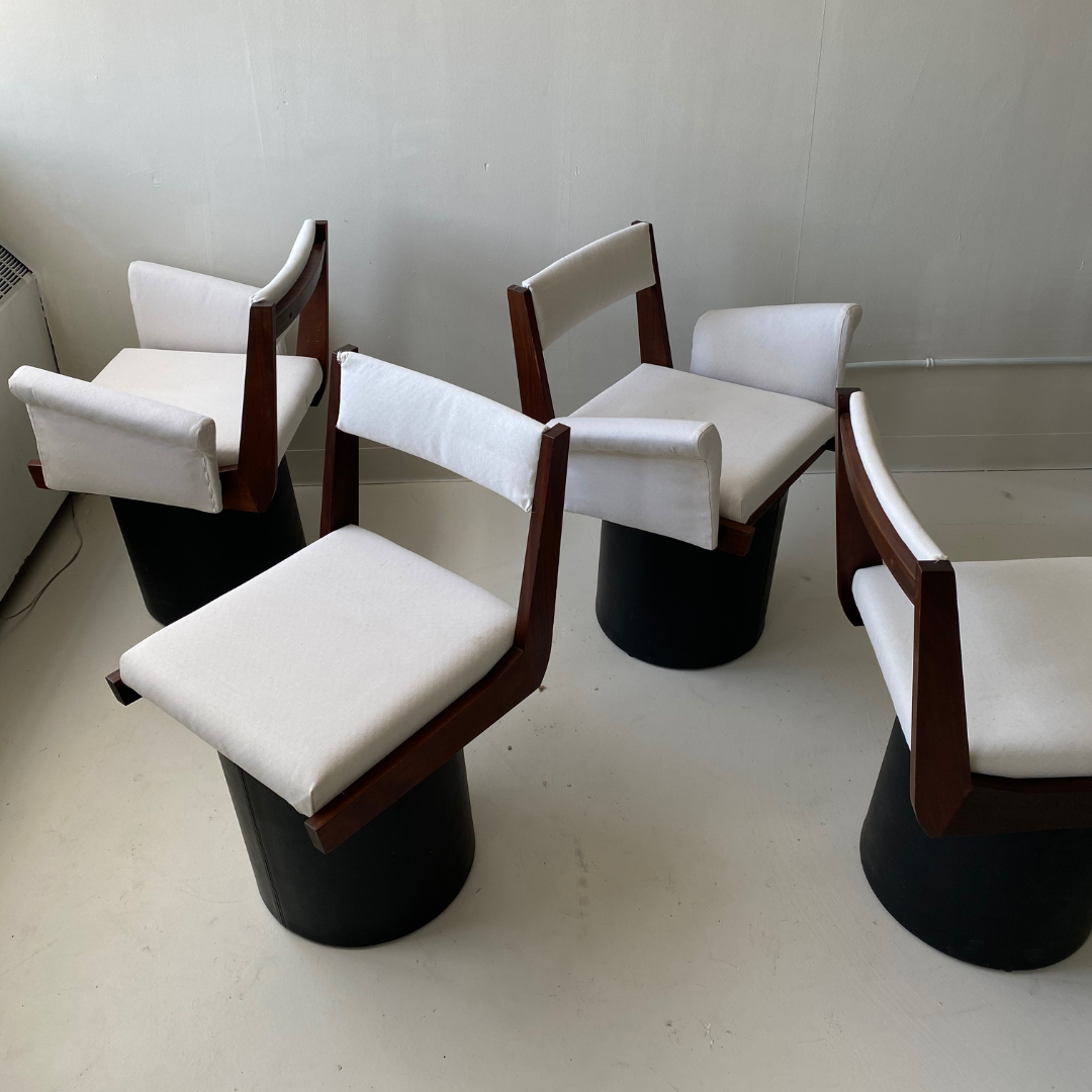 Rare « La Rose » model Swivel Armchairs by RS Associates