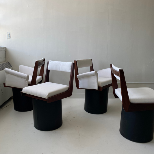 Rare « La Rose » model Swivel Armchairs by RS Associates