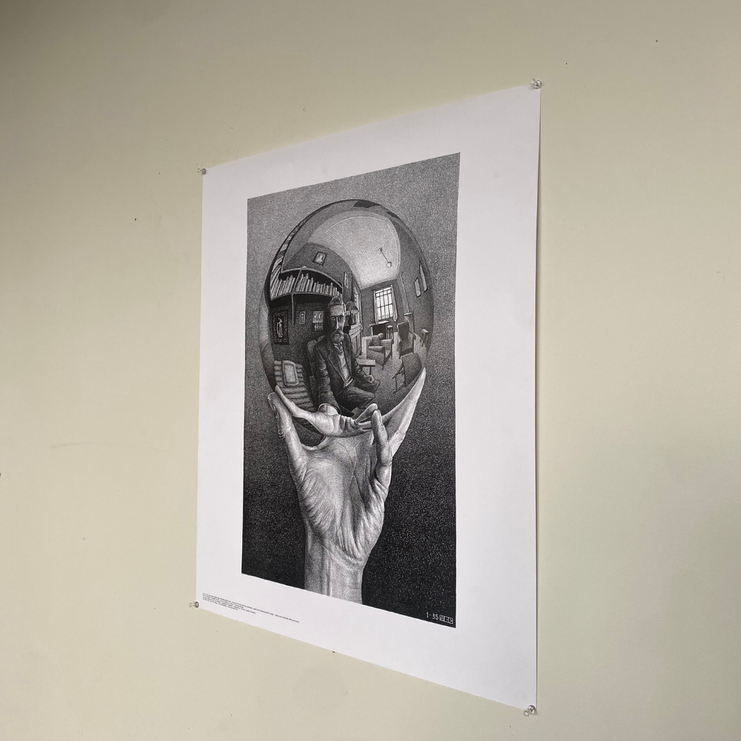 Hand with Reflecting Sphere by M.C Escher/E 53