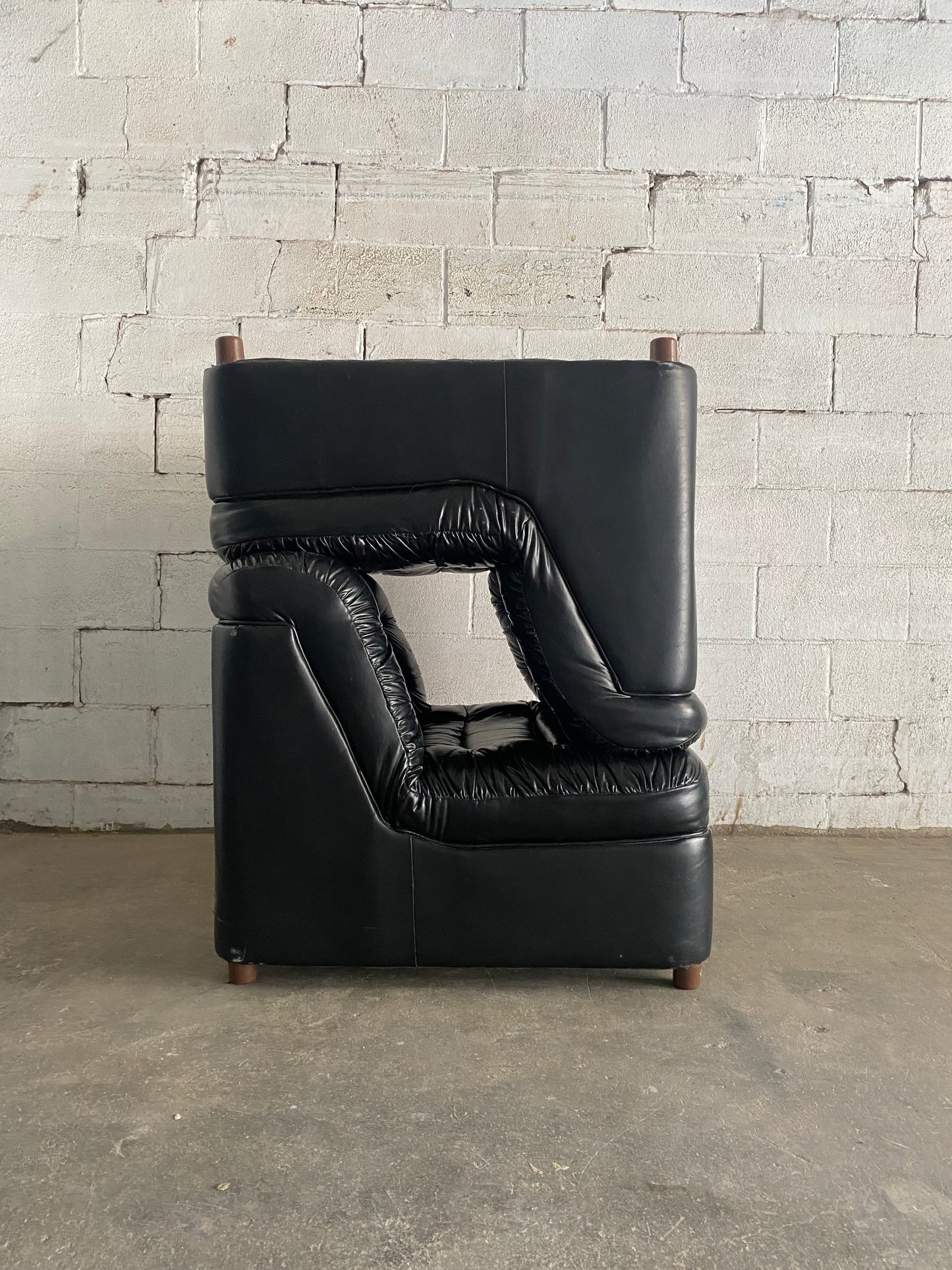 Mid Century Design Black Modular Sofa