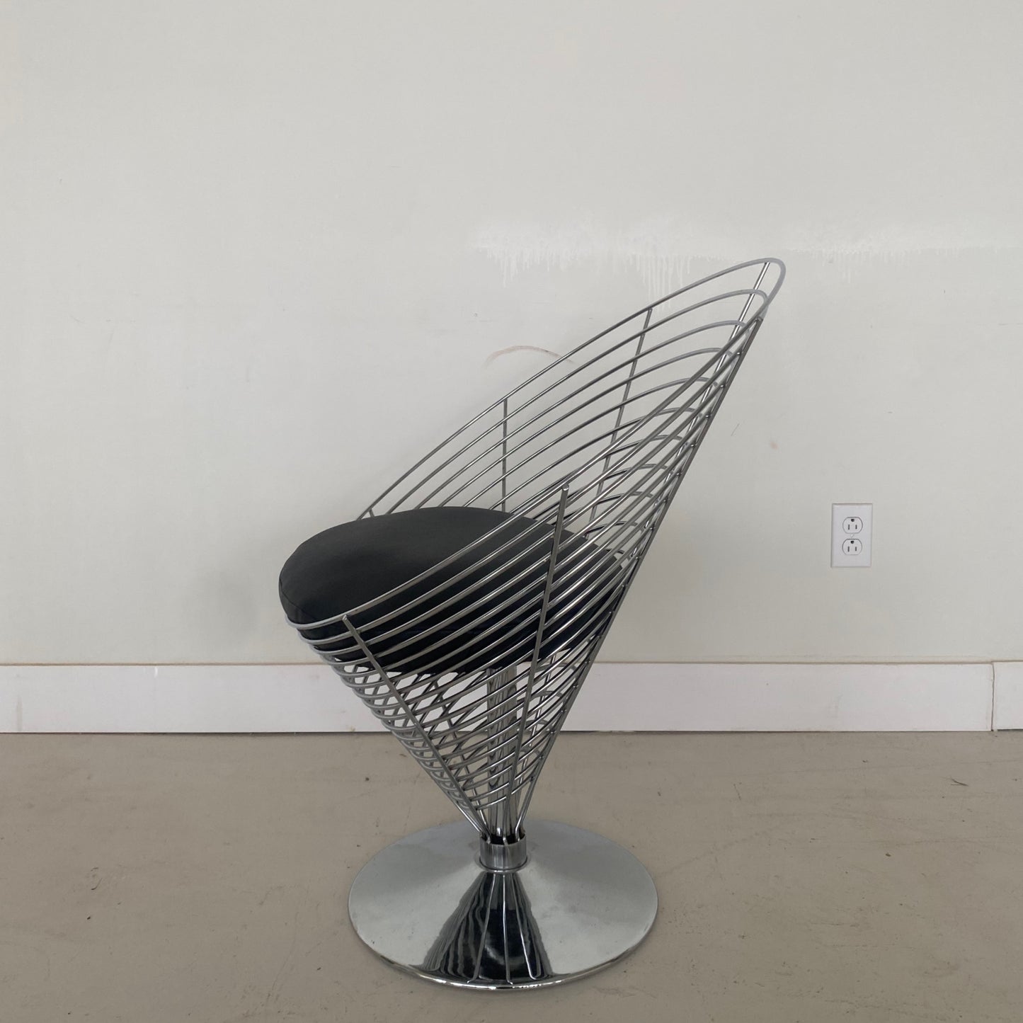Wire cone chair in the style of Verner Panton