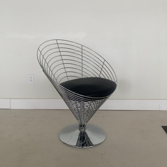 Wire cone chair in the style of Verner Panton