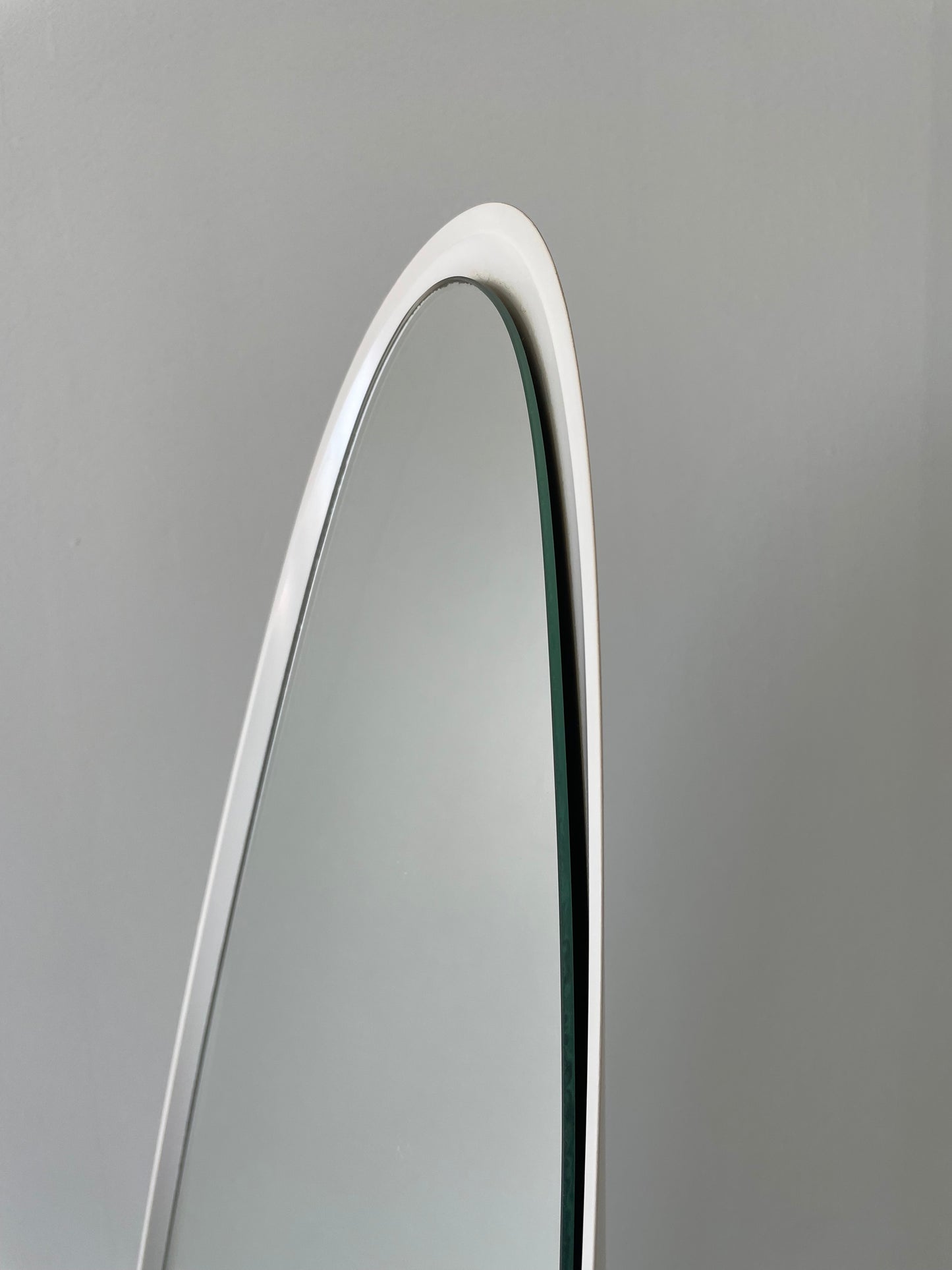 White Lipstick Shaped Floor Mirror
