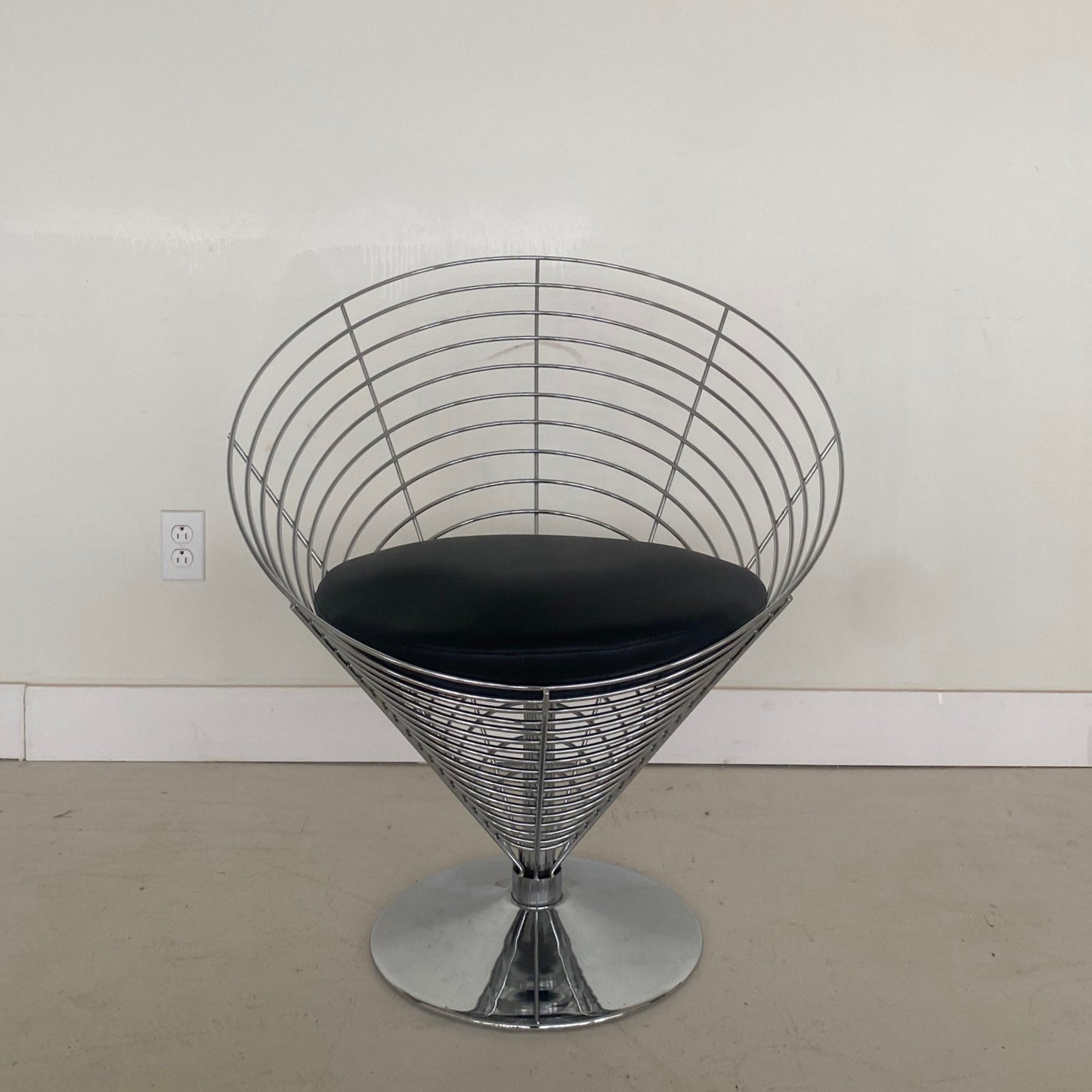 Wire cone chair in the style of Verner Panton