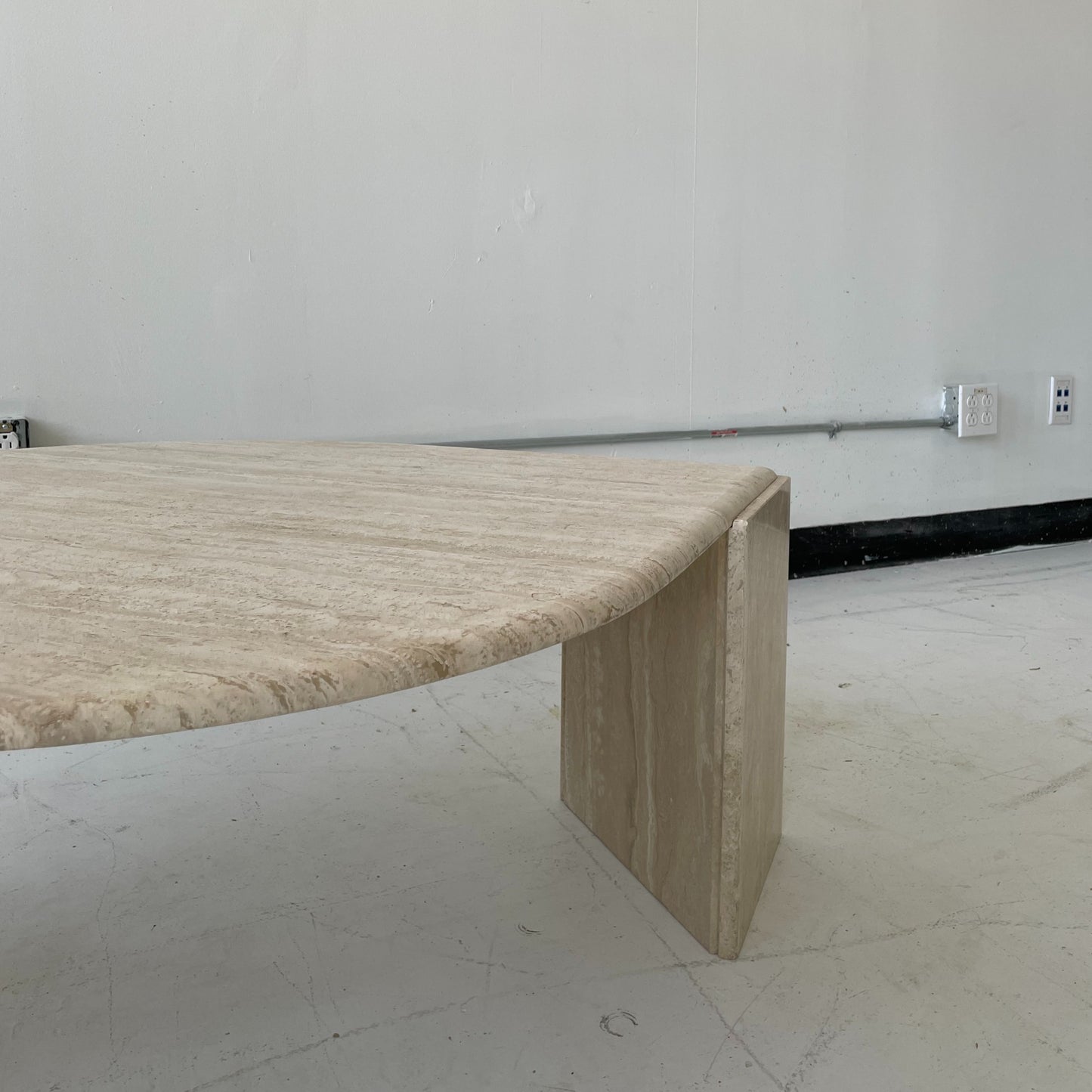 Teardrop Travertine Coffee Table